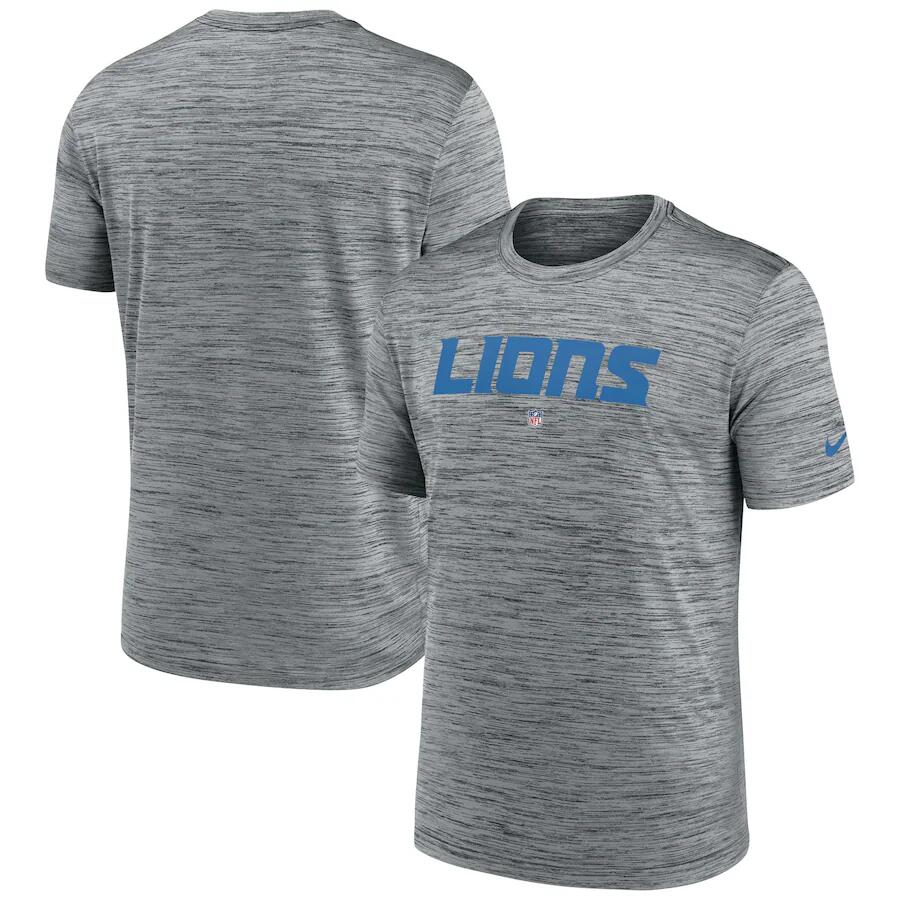 Men's Detroit Lions Grey Velocity Performance T-Shirt
